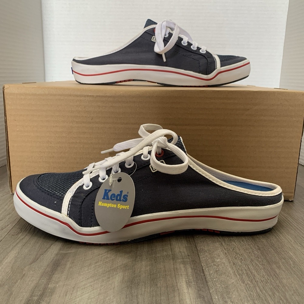 Keds Women's Slip On Sneaker 9.5 Lace Up  Comfort Navy Blue Low Top